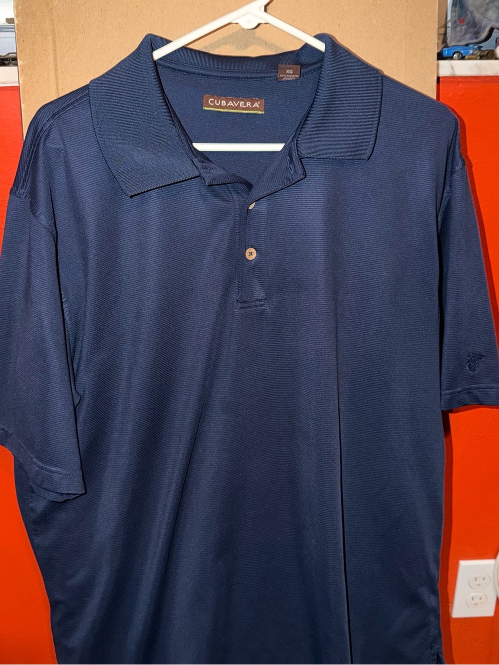 Cubavera Men’s Dark Navy Short Sleeve Polo